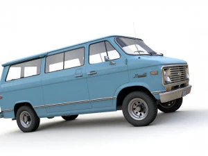 Chevy Van Beauville 1971 3D Model