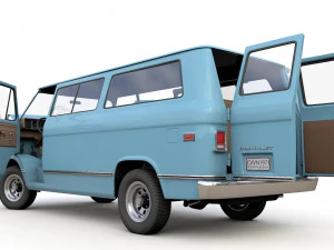 Chevy Van Beauville 1971 3D Model