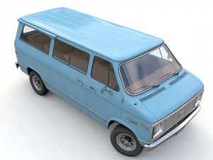Chevy Van Beauville 1971 3D Model