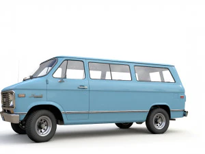 Chevy Van Beauville 1971 3D Model