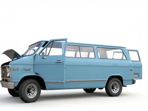 Chevy Van Beauville 1971 3D Model