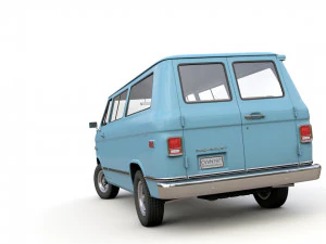 Chevy Van Beauville 1971 3D Model