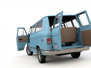 Chevy Van Beauville 1971 3D Model