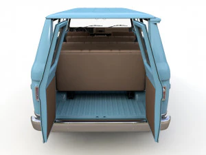 Chevy Van Beauville 1971 3D Model