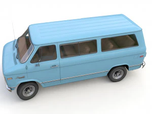 Chevy Van Beauville 1971 3D Model