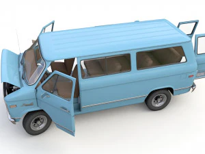 Chevy Van Beauville 1971 3D Model