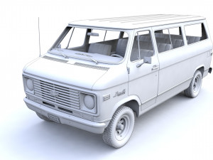 Chevy Van Beauville 1971 Modello 3D