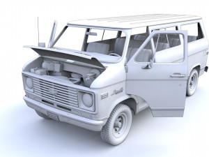 Chevy Van Beauville 1971 Modello 3D
