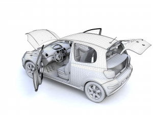 Toyota Yaris Coupe 2003 3D Model