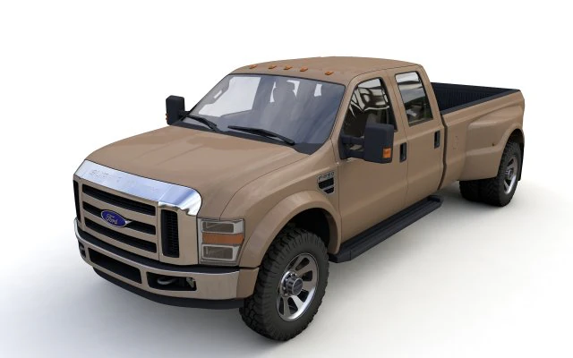 F250 XL Super Duty 2009 3D Model .c4d .max .obj .3ds .fbx .stl .blend 