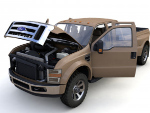 F250 XL Super Duty 2009 Modèle 3D