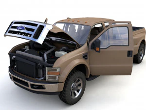 F250 XL Super Duty 2009 3D Model
