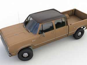 Dodge Power Wagon Crewcab 1976 3D Model