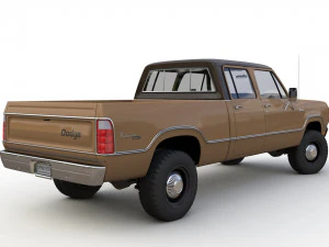 Dodge Power Wagon Crewcab 1976 3D Model