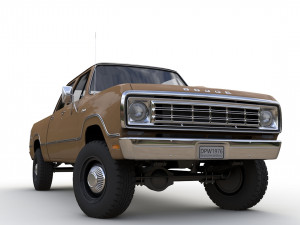 Dodge Power Wagon Crewcab 1976 3D Model