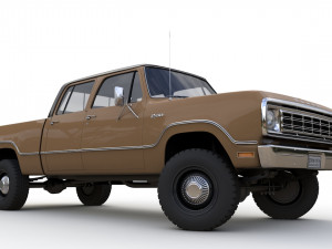 Dodge Power Wagon Crewcab 1976 3D Model