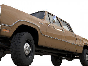 Dodge Power Wagon Crewcab 1976 3D Model