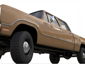 Dodge Power Wagon Crewcab 1976 3D Model
