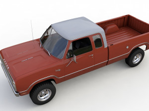 Dodge Power Wagon W200 ClubCab S1 1976 3D Модель
