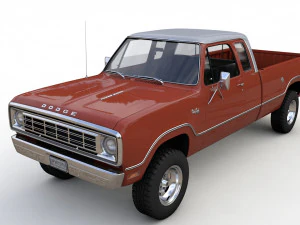 Dodge Power Wagon W200 ClubCab S1 1976 Modelo 3D
