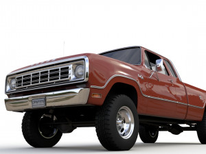 Dodge Power Wagon W200 ClubCab S1 1976 3D Модель