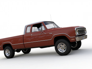 Dodge Power Wagon W200 ClubCab S1 1976 3D Модель