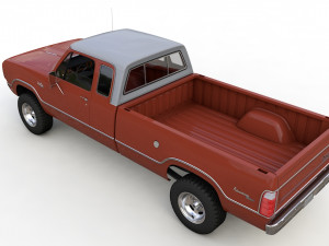 Dodge Power Wagon W200 ClubCab S1 1976 3D Модель