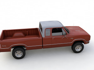 Dodge Power Wagon W200 ClubCab S1 1976 3D Модель