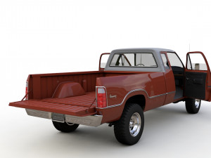 Dodge Power Wagon W200 ClubCab S1 1976 3D Модель