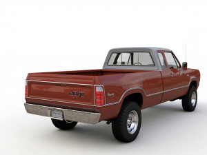 Dodge Power Wagon W200 ClubCab S1 1976 3D Модель