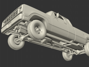Dodge Power Wagon W200 ClubCab S1 1976 3D Модель