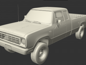 Dodge Power Wagon W200 ClubCab S1 1976 3D Модель