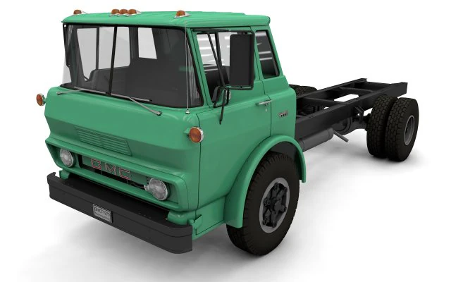 GMC Tilt Cab 1972 3D Model .c4d .max .obj .3ds .fbx .stl .blend