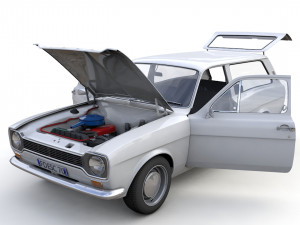 Escort Mk1 Estate 1971 3D Model