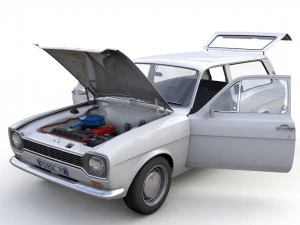 Escort Mk1 Estate 1971 3D Model