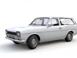 Escort Mk1 Estate 1971 3D Model