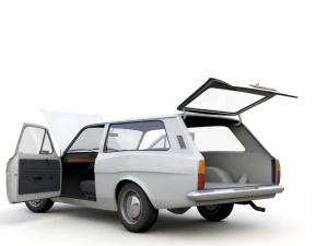Escort Mk1 Estate 1971 3D Model