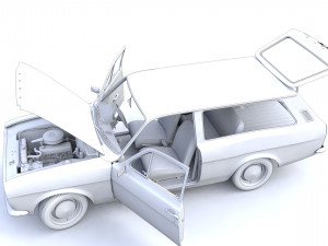 Escort Mk1 Estate 1971 3D Model