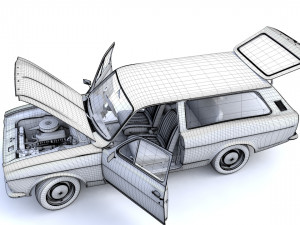 Escort Mk1 Estate 1971 3D Model