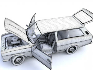 Escort Mk1 Estate 1971 3D Model
