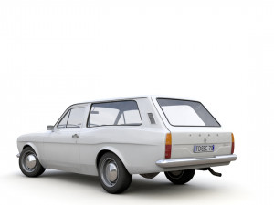 Escort Mk1 Estate 1971 3D Model