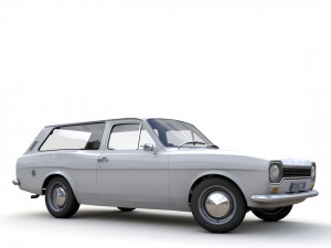 Escort Mk1 Estate 1971 3D Model