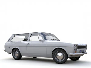 Escort Mk1 Estate 1971 3D Model