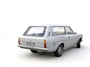 Escort Mk1 Estate 1971 3D Model
