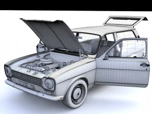 Escort Mk1 Estate 1971 3D Model