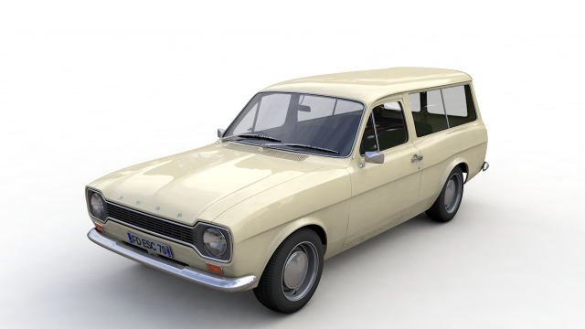 Escort Mk1 Wagon 1970 3D Model .c4d .max .obj .3ds .fbx .stl .blend 