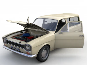 Escort Mk1 Wagon 1970 3D Model
