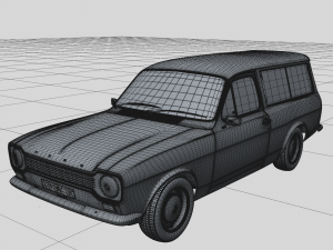 Escort Mk1 Wagon 1970 3D Model