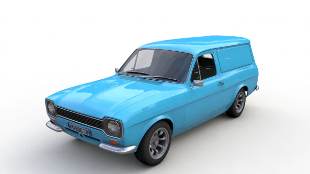 Escort Mk1 Panel Van 1970 3D Model .c4d .max .obj .3ds .fbx .stl .blend
