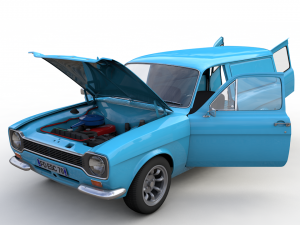 Escort Mk1 Panel Van 1970 Modelo 3D